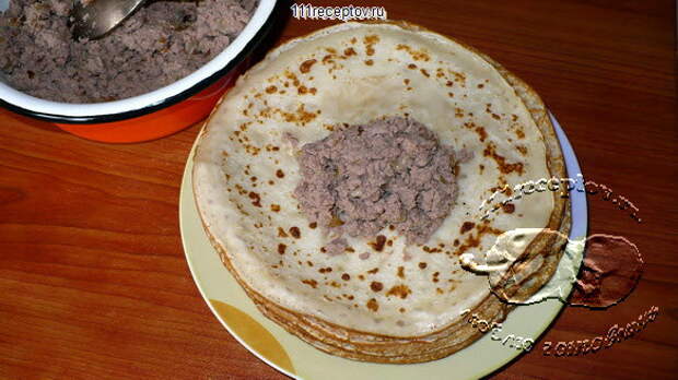 Блинчики с мясом Блинчики с мясом