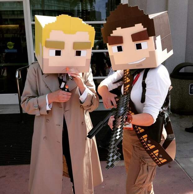 20. Эпичные Костантин и Minecraft comic-con, костюм, пара, фестиваль