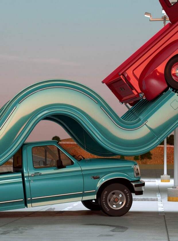 Гибкие автомобили в забавном арт-проекте (Tales-of-auto-elasticity-4-620x837)