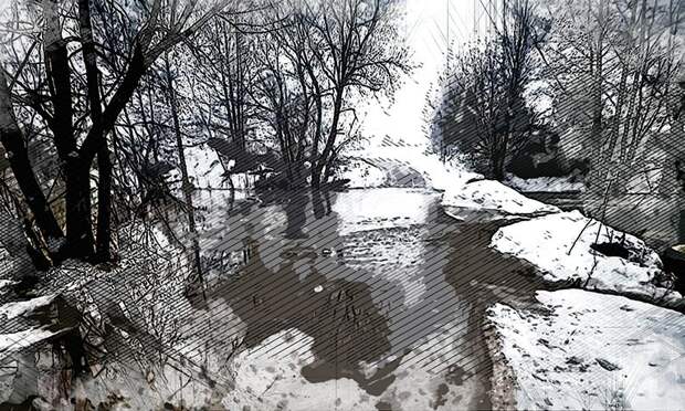 Под Орлом затопило низководный мост через реку Цон