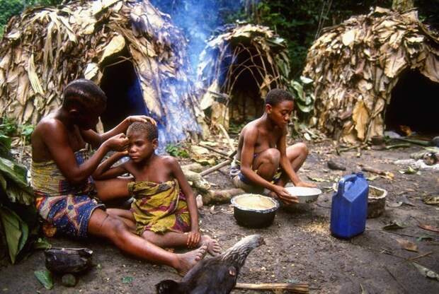 2. В Республике Конго живут пигмеи – самые низкорослые люди в мире архитектура, африка, интересно, как живут люди, племена Африки, фото
