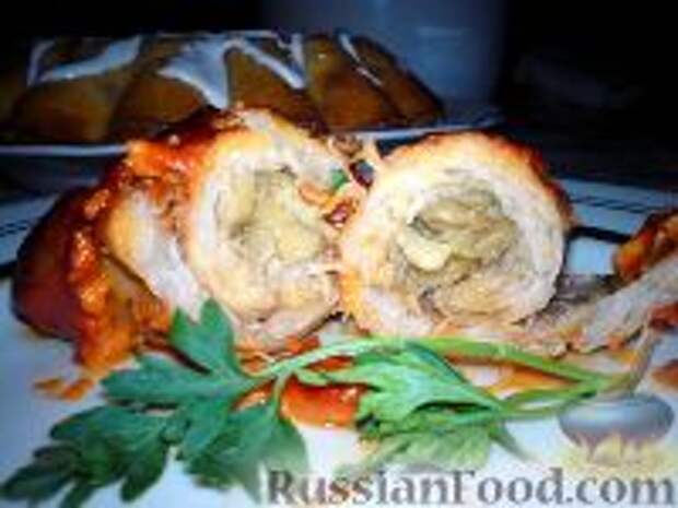 Фото к рецепту: Мясные рулетики с грибами