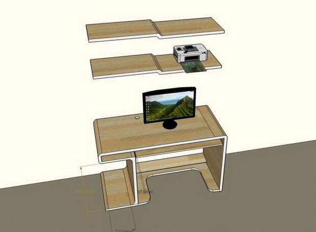 Классный компьютерный стол своими руками (пошагово, 31 фото, проект, чертежи)