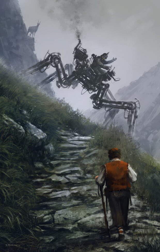 Война прошлого и будущего: картины Jakub Rozalski Война прошлого и будущего: картины Jakub Rozalski