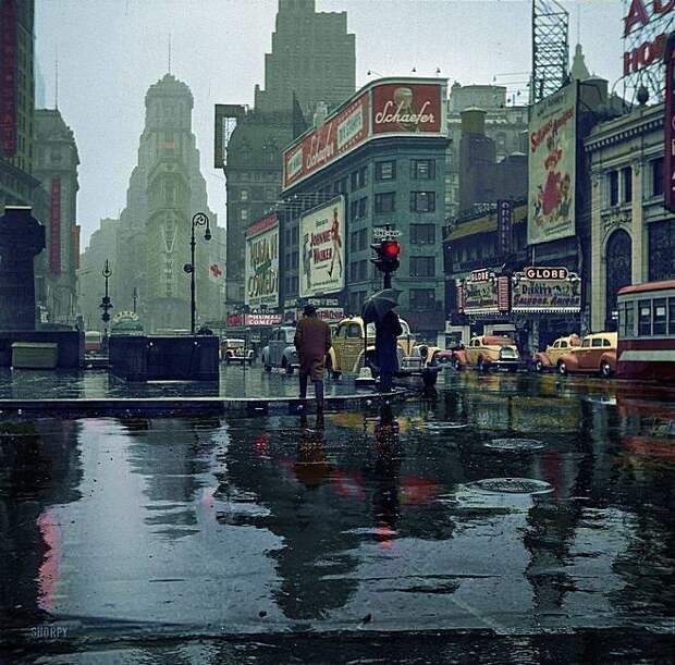 Таймс-сквер, Нью-Йорк, 1943 год 20 век, история, фотографии