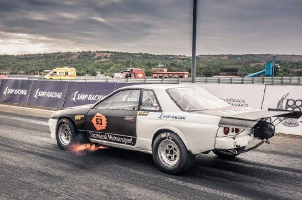 Nissan Skyline GT-R Terminal Motorsport Вадима Тимашева (AWD) тоже не избежал поломок – вышел из строя двигатель.