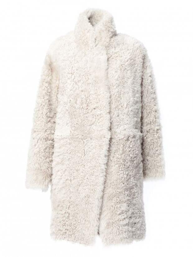 Пальто из белой шерсти