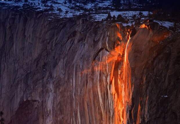 1. Огненный водопад «Лошадиный хвост» красота, оптические явления, природа