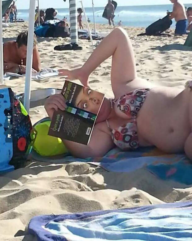 Book Face Bikini Girl