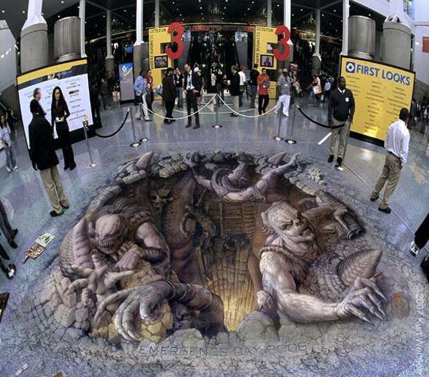 Стрит-арт Реклама Gears of War