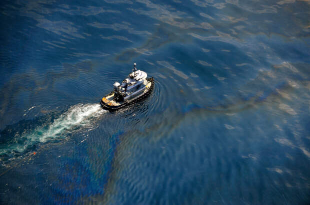Разлив нефти в Мексиканском заливе.