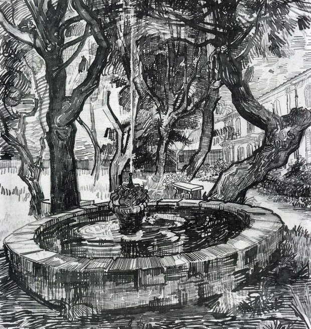 Fountain in the Garden of Saint-Paul Hospital, 1889. Винсент Ван Гог (1853-1890)