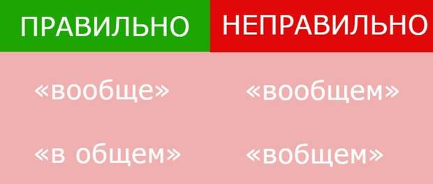 частые ошибки
