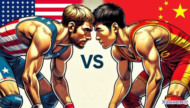 Америка против Китая на Олимпийских играх.