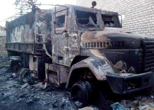 Уничтоженный в районе н.п. Широкино бронированный Kraz Raptor полка "Азов"