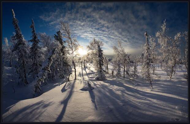 Солнце иней зажигает