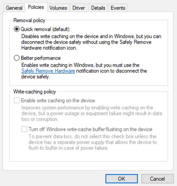 В Windows теперь можно достать флешку без ″безопасного извлечения″