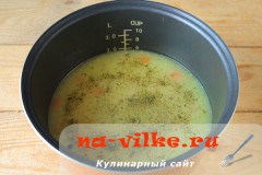 Куриный суп с овсянкой в мультиварке