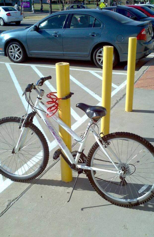 4. О да, теперь этот велосипед не украдут. идиоты, неудачники, смешные фото