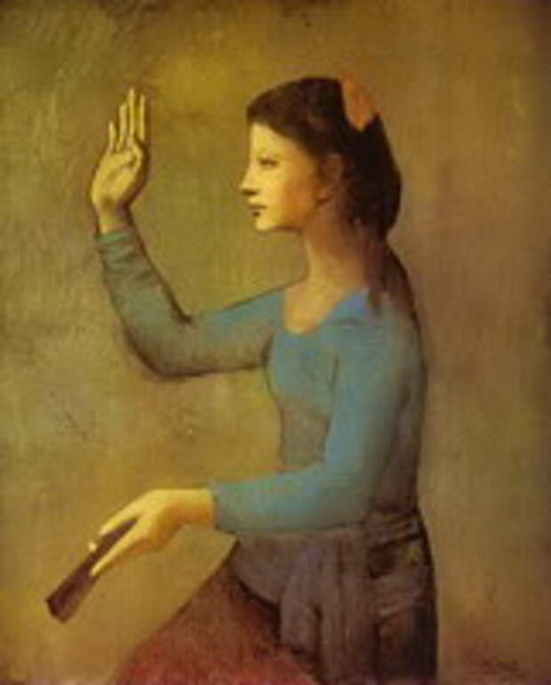 Пабло Пикассо. Дама с веером. 1905