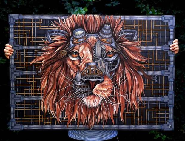 стимпанк лев от художницы из румынии (12)