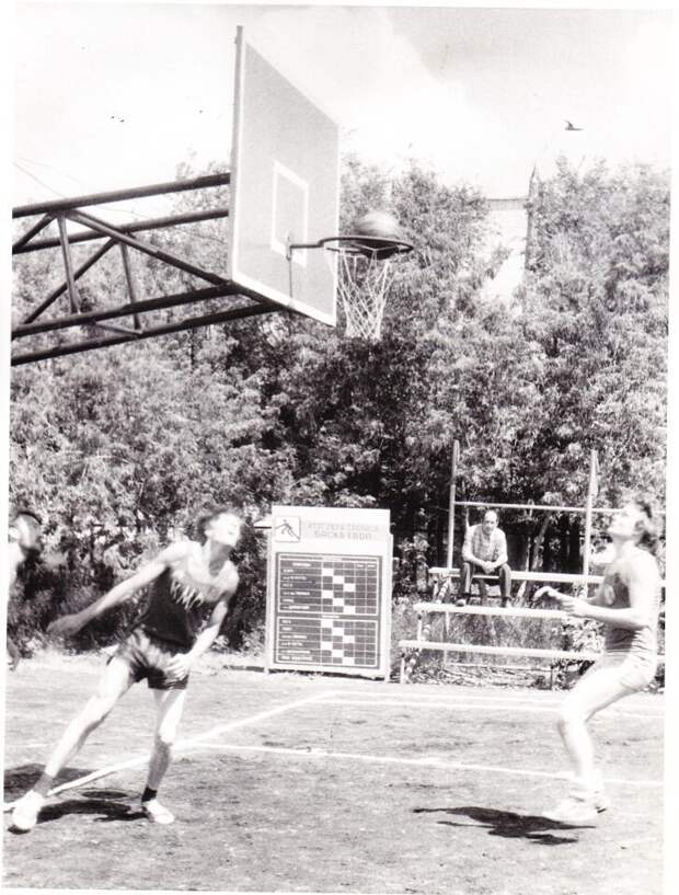 1989 год. Алтайский край, Благовещенский район. Соревнования по баскетболу у мужчин в поселке Степное Озеро