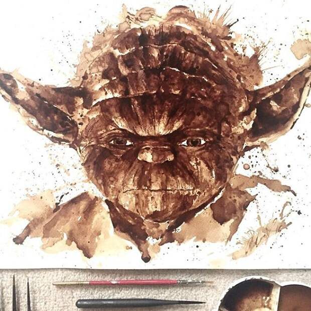 Йода Йода кофе, рисунки