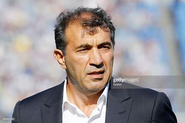 Rashid Rakhimov head coach of FC Terek during the Russian Football League match between FC Zenit St. Petersburg and FC Terek Grozny at the Petrovsky stadium on August 1, 2015 in St. Petersburg, Russia.