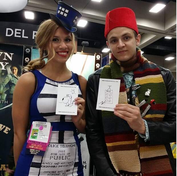 19. ТАРДИС и Доктор, потому что это должно было случиться comic-con, костюм, пара, фестиваль