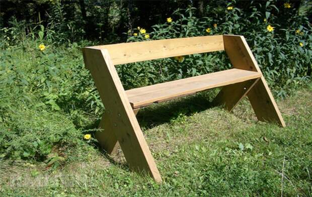 Садовая скамейка для дачи своими руками: чертежи, размеры, фото