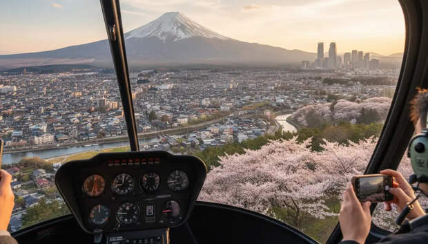 Появилось видео с рухнувшим вертолётом в кратер действующего вулкана Асо