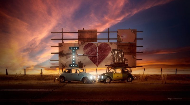 Реалистичный фотографии с игрушечным Volkswagen Beetle от фотографа Феликса Эрнандеса beetle, volkswagen, Феликс Эрнандес, авто, моделизм, фотограф, фотография, эффект