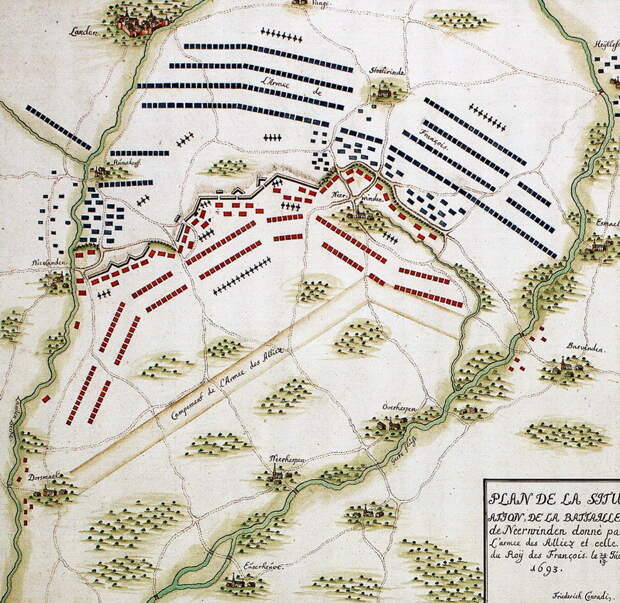 Схема битвы при Неервиндене 29 июля 1693 года - Шпаги наголо, дворяне! | Warspot.ru