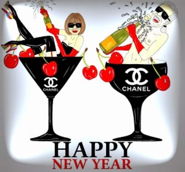 Anna-Wintour-and-Unkle-Karl-Lagerfeld-Happy-New-Year-VOGUE-CHANEL-Art-Fashion-Luxury-Portrait-Painting-Cartoon-Illustration-Satire-Sketch-Icon-Legend-Humor-Chic-by-aleXsandro-Palombo-modified