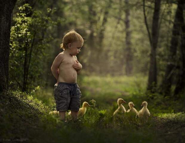 детские фотографии детей с гусями