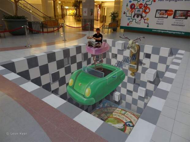 Реалистичные 3D рисунки на асфальте фото