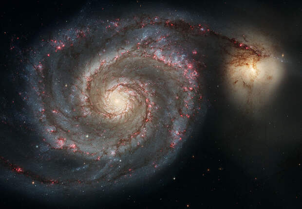 Out of this whirl: The Whirlpool Galaxy (M51) and companion gala