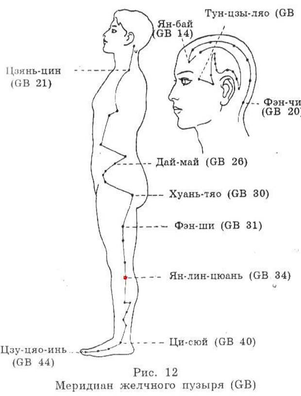 21 точка. Меридианы человека желчный пузырь. Меридиан желчного пузыря точки на теле человека. Меридиан желчного пузыря точки простукивание. Меридиан желчного пузыря схема.
