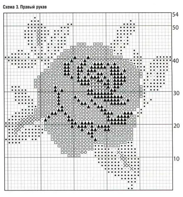 Роза схема вязания спицами