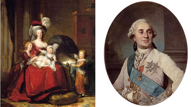 Мария Антуанетта с детьми (1871) Портрет Луи XVI (1776)