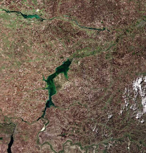 Цимлянское водохранилище. космос, россия, фото