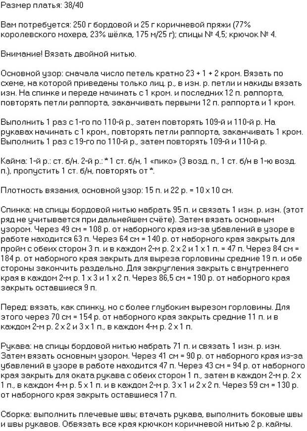 Расклешеное ажурное платье спицами описание