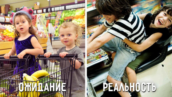 Воспитание детей: радужные ожидания и разочаровывающая реальность (9 фото)