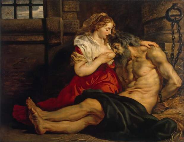 Отцелюбие римлянки. 1612г.