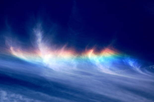 Огненные радуги: редкий феномен облаков природа, феномен