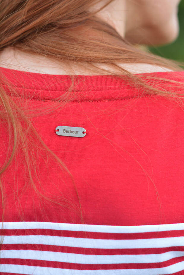 Red Breton striped Barbour t-shirt