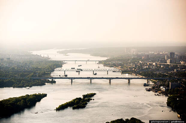 Новосибирск с вертолета