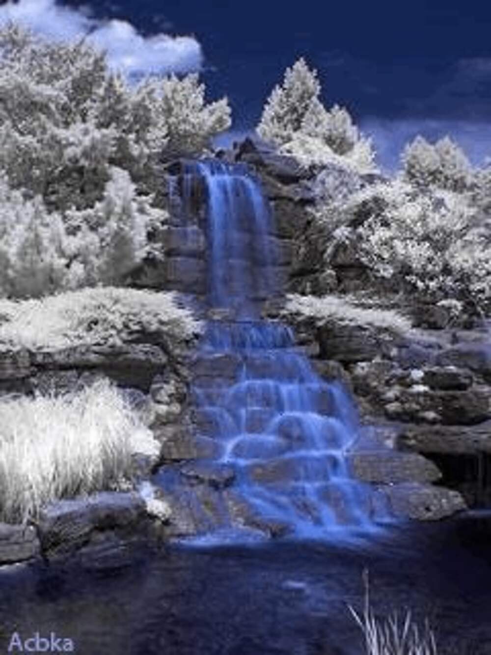 Зимний водопад гифка