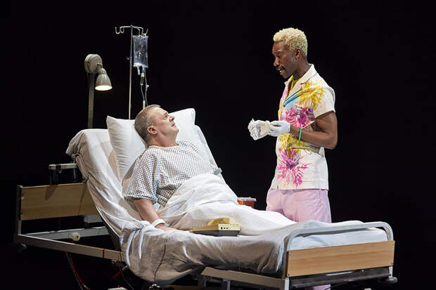 Nathan Lane, left, and Nathan Stewart-Jarrett in <em>Angels in America</em>