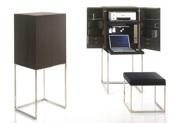 Мебель-трансформер, компьютерный стол в шкафу, мини-кабинет